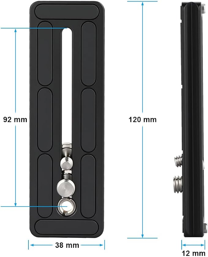 CAMVATE 120mm Universal Quick Release Plate with 1/4"-20 and 3/8"-16 Mounting Screw Compatible for Arca Swiss-25020