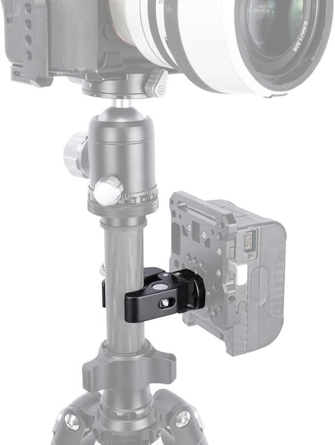 NICEYRIG Super Clamp Crab to Cold Shoe Mount, 1/4’’ Thread, Max. 50mm Jaw Grip Applicable for Power Bank Clamp, Tripod Mount Phone Holder, Vmount Battery Plate - 608