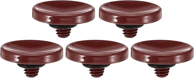 PATIKIL Camera Shutter Button, 5 Pack Soft Shutter Release Button Pure Copper Camera Button Concave Suitable for Nikon for Fujifilm for Leica DSLR/SLR Camera, Dark Red