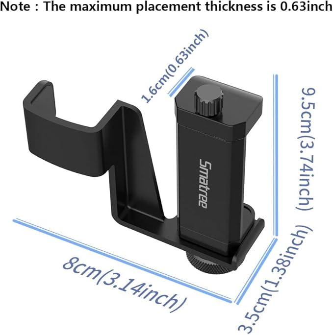 Smatree OSMO Pocket 2 Phone Holder Set Expansion Accessories with 1/4”Thread Screw Compatible with DJI OSMO Pocket 2/ DJI OSMO Pocket and Smartphone