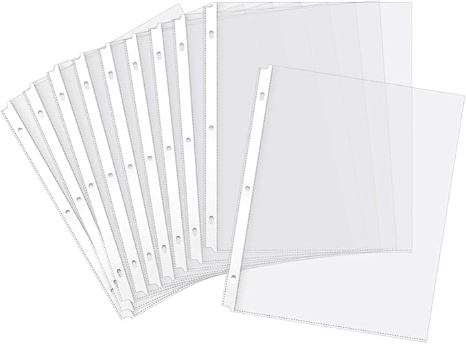 Sheet Protectors, 200 Count Clear Page Protectors for 3 Ring Binder, Top Loading Plastic Sleeves 8.5 x 11 inch