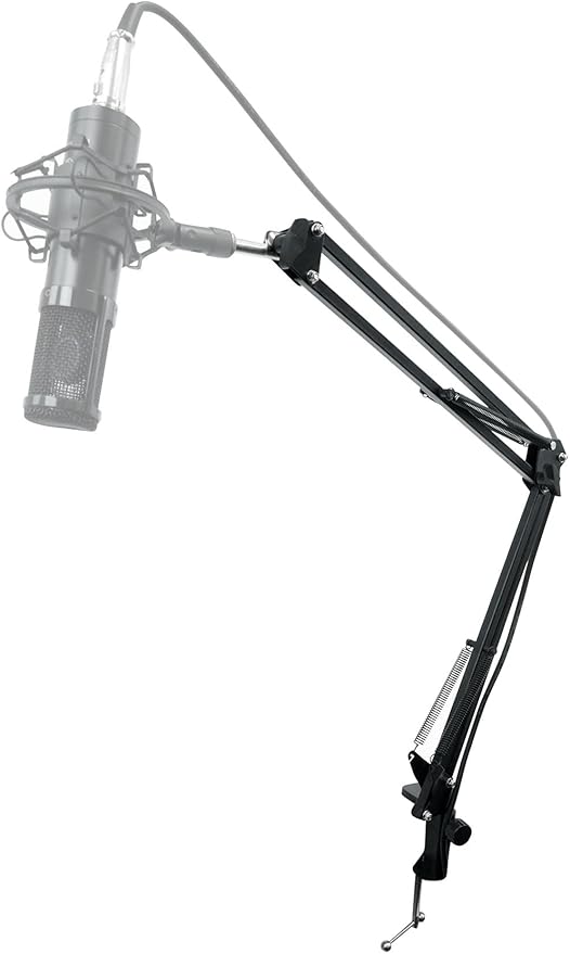 Rockville Microphone Boom Arm Studio Podcast USB Mic Stand+Desk Clamp (30")