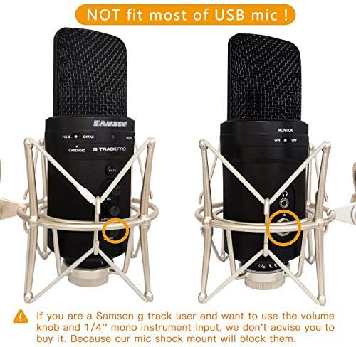 Microphone Shock Mount Mic Holder - Anti Vibration Spider Shockmount Compatible with Many Condenser Mics Like AT2020 MXL 770 MXL 990 Samson C01 Rode Procaster NT1-A Neumann U87 etc.