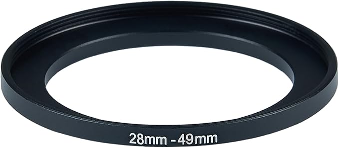 28mm to 49mm Step up Ring Filter Adapter Metal Ring Step up Rings Adapter Filter Compatible with All 49mm UV,CPL,ND,Lens Hood,Threaded Lens ect (28mm to 49mm)