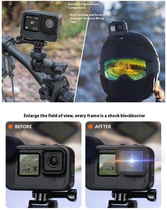 1.2X Anamorphic Lens/Movie Lens for Gopro Hero 13 12 11/11 MINI 10 9 Black,Magnetic Design HD Optical Lens, Widescreen Cinematic Effect,with Blue Flare,Vlog Shooting