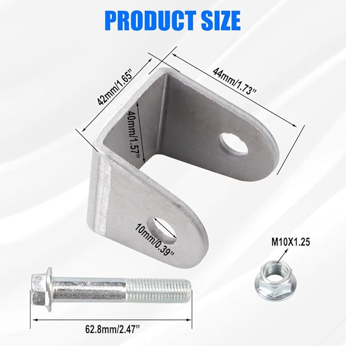 4 Pcs Weld On Shock Mounts Bracket Steel Base Shock Absorption Suspension Mounting Seat Shock with Screws Bar Pin Eliminator for Motorcycle Dirt Pit Bike ATV Go Kart
