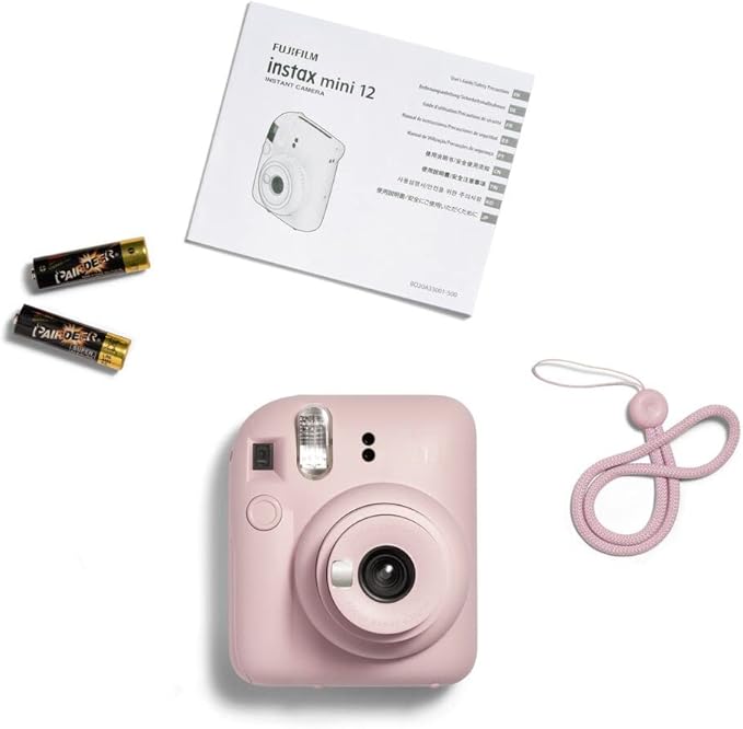 Fujifilm Instax Mini 12 Instant Camera (Blossom Pink) (Renewed)