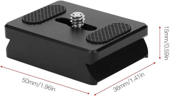 Quick Release Plate, Camera Quick Release Plate with Screw Hole for Lab S Crane 2 Crane 3, Increase 1.5CM, Black.