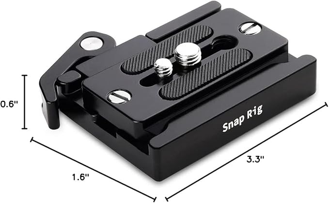 PROAIM SnapRig Quick Release Plate with Base & Plate Set. Mount on Tripod, Jib, Cages with Multiple Threaded Holes. for DSLR Cameras & Rigs. (QR207)