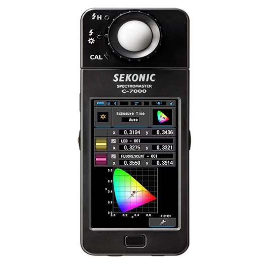 Sekonic C-7000 Spectrometer Spectrum Analyzer - Portable Handheld Tool for Precision Color Control & Interpretation for Home, Designer's Firm, Engineering Lab & Industrial Use