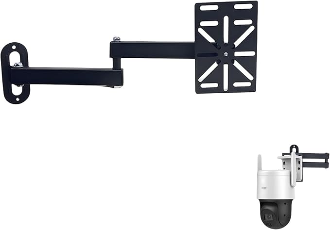 NVRTTRR Movable L-Shaped Dome Camera Bracket, Used for Wall-Mounted Installation of Security Dome Cameras, Camera Installation, (Movable L-Shaped Bracket + Wall-Mounted Bracket) (7.8in+7.8in)