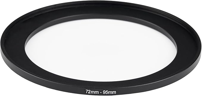 72mm Lens to 95mm Camera Lens Adapter 72mm to 95mm Step Up Ring Adapter Ring for All Brands of UV ND CPL, Comes with 2 Packs of high-end Lens Wiping Cloth (72mm-95mm)