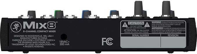 Mackie Mix Series Mix8 8-Channel Mixer, Black