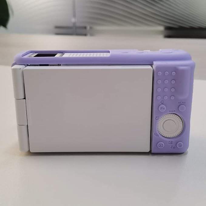 Pocoukate Case for Sony ZV-1F, ZV-1 II/ZV-1M2 Vlog Camera, ZV1F Camera Silicone Cover, Anti-Scratch Slim Fit Soft with ZV1 F Screen Protector- Lilac Colour Skin