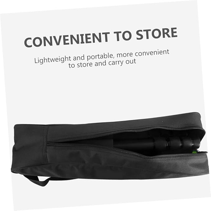 jojofuny Tripod Carrying Case 50cm Lightweight Padded Photography Storage Bag with Shoulder Strap for Outdoor Camera Tripod and Light Stand Organizer Black