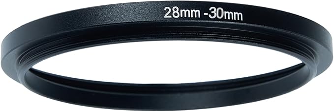 28mm to 30mm Step up Ring Filter Adapter Metal Ring Step up Rings Adapter Filter Compatible with All 30mm UV,CPL,ND,Lens Hood,Threaded Lens ect (28mm to 30mm)