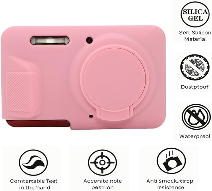 AEXUTDA Case Compatible for Kodak FZ55 Camera, Lightweight FZ55 Body Skin, Soft Silicone Scratch Resistant Ultra-Thin Protective case FZ55,Pink