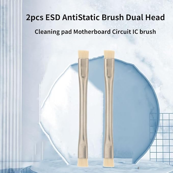 Antistatic Brush, 2 PCS Mainboard Cleaning Tools ESD Safety Dust Removal Brush Soft Brush for Cleaning Keyboard PCB Mobile Phone Parts
