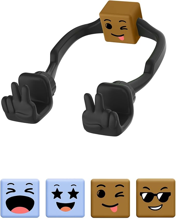 Stocking Stuffers for Teens Girls Boys Adults Cell Phone Holder with Clip: Dual-Sided Mood Cubes Clips for Gesture Phone Stand Desk Accessory Cool Gadget Birthday Gifts for Men Kids Women Christmas