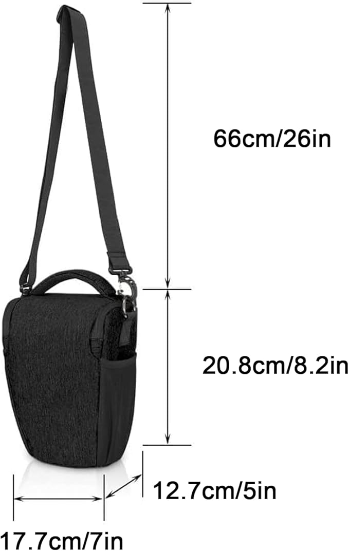 CADeN DSLR/SLR Camera Shoulder Bag Case with Adjustable Shoulder Strap, Compatible for Nikon, Canon, Sony Mirrorless Cameras Waterproof (Small)