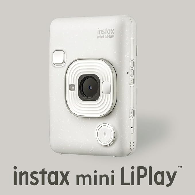 Fujifilm Instax Mini LiPlay Hybrid Instant Camera and Smartphone Printer (Misty White) Bundle with Instax Mini Twin Film Pack (20 Exposures), and Accessory Kit (3 Items)