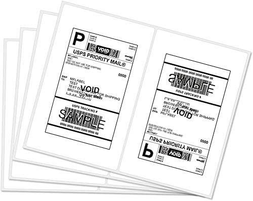Half Sheet Shipping Labels for Laser & Inkjet Printer - Rounded Corner Shipping Address Labels- 5-1/2" X 8-1/2" - 50 Labels