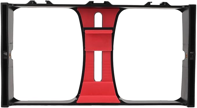 Smartphone Video Rig, Handheld Smartphone Video Rig Phone Video Camera Cage ABS Portable Handheld Smartphone Video Stabilizer Rig for Livestreaming Vlog (Red)