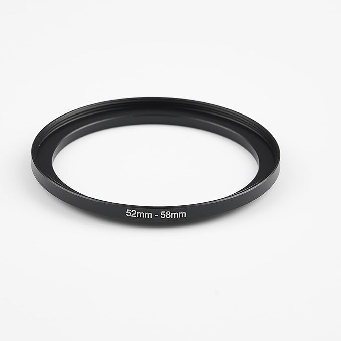 52mm to 58mm Step up Ring Filter Adapter Metal Ring Step up Rings Adapter Filter Compatible with All 58mm UV,CPL,ND,Lens Hood,Threaded Lens ect (52mm to 58mm)