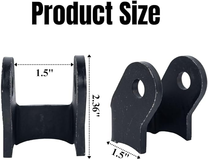 2 Pcs Shock Bracket, Heavy-Duty Shock Absorber, Black Curved Design for Off-Road Trailers (Bending Shock mounts)