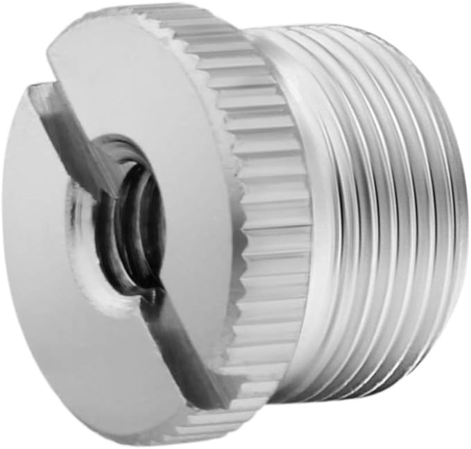 1/4 to 5/8 Adapter, 1/4"-20 Female to 5/8"-27 Male Screw Thread Adapter for Camera Monitor Microphone Stand - 2 Pack
