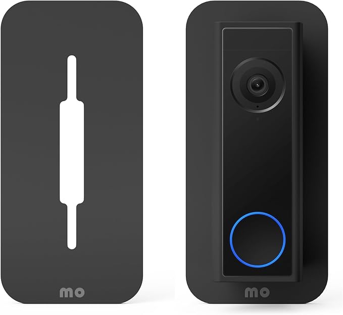 Non-Adhesive Wall Plate Mount Compatible with Eufy Doorbells Mount Back-Plate Covers Holes Dents Scratches Secure Snug Installation Made in UK