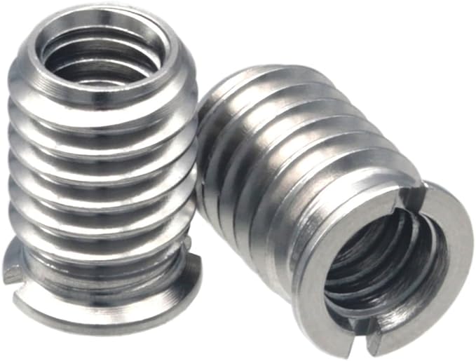 Stainless Steel 1/4"-20 Female to 3/8"-16 Male Convert Screw Adapter 2 Pieces 14mm Height