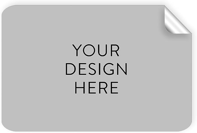 100 Custom Vinyl Stickers - Upload Your own Image, Text, Design, Logo - Personalized Logo Labels for Handmade, Packaging, Bottle, Jars, Candle, Brand Stickers (Gray, 5x3)