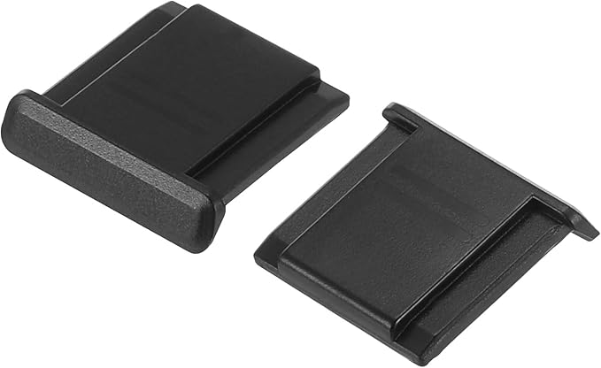 PATIKIL 19mm Universal Camera Hot Shoe Cover, 4 Pcs Hot Shoe Cap Protector for Nikon for Fujifilm for Pentax DSLR/SLR Camera, Black