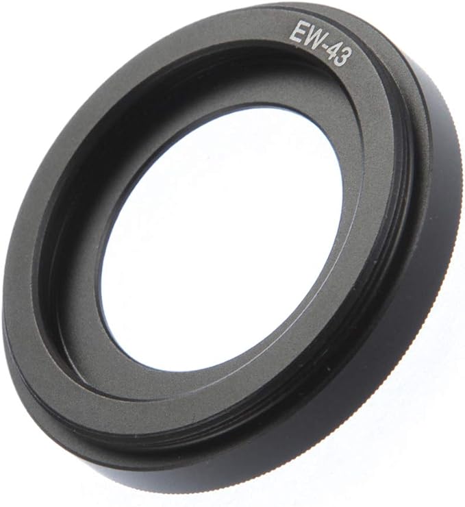 Metal EW-43 Lens Hood for Canon EF-M 22mm F2 STM Lens (Black)