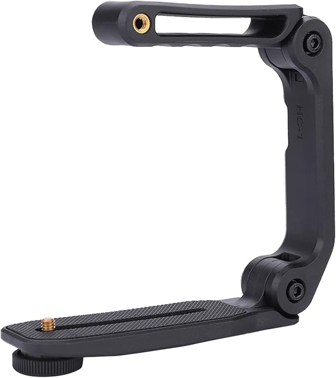 UGrip Video Filming Camera Handle, Handheld Stabilizer Holder Grip for DSLR and Digital Video Camera, Foldable U Shape Design with Built in Hex Wrench and Universal Screw HOL
