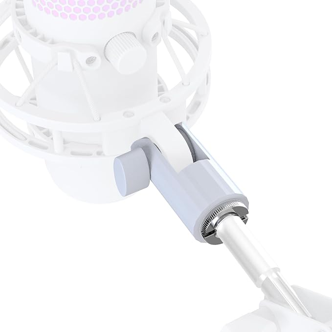 Mic Stand Adapter for 3/8" HyperX QuadCast Boom Armr(white)