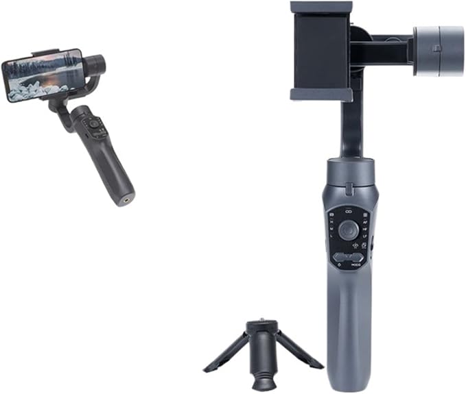 Handheld 3-axis Mobile Gimbal Handy Stabilizer，Compatible for Cell Phone Holder Real-time Tracking Stabilizzatore Smartphone Selfie(F10 pro)