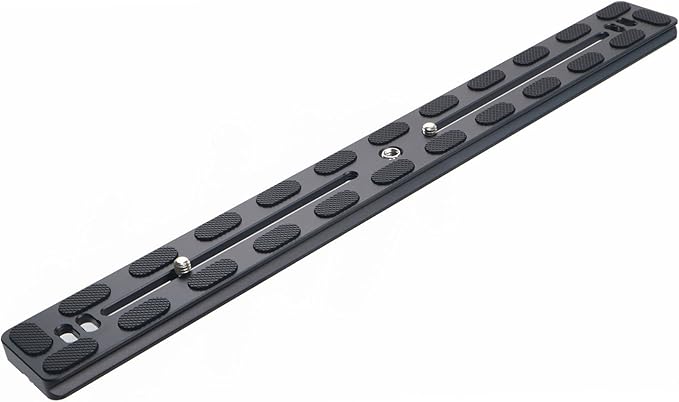 PU-350 350mm Universal Long Quick Release Plate Dual Dovetail Slide Rail with D-Ring Screw for Ball Head Tripod Mount DSLR Camera Arca Swiss Compatible