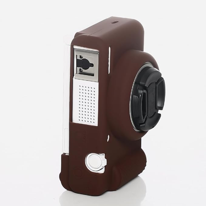 Pocoukate Case for Sony ZV-1F, ZV-1 II/ZV-1M2 Vlog Camera, ZV1F Camera Silicone Cover, Anti-Scratch Slim Fit Soft with ZV1 F Screen Protector- Coffee Skin