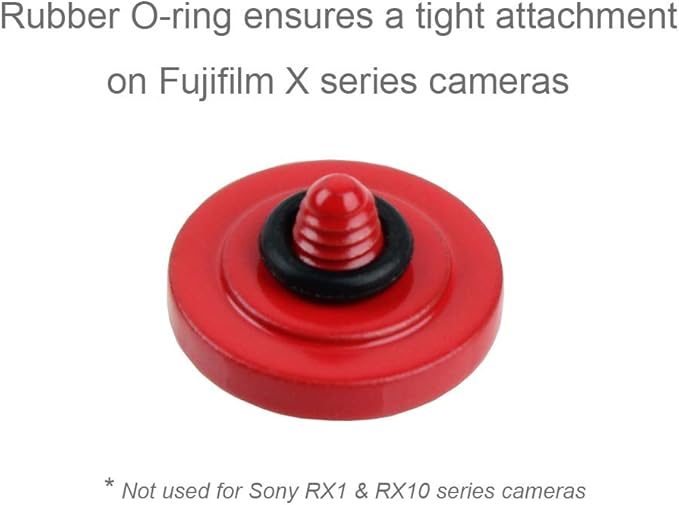 Foto&Tech Soft Shutter Release Button Compatible with Fuji Fujifilm X-T5 X-T4 X-T3 X-T30 X-T30 II X-T20 X-PRO3 X100V X100F X-E4 X-E3 RX1R II RX10 IV III Leica M9 Nikon Df F3 (3 Pieces, Red)
