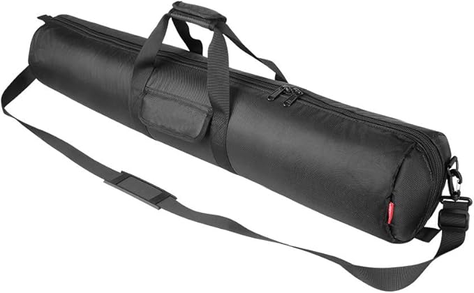 HEMMOTOP Tripod Carrying Case, 39x7in All Sides Thick Padded Tripod Bag with Shoulder Strap and Handle, Heavy Duty Light Stand Bag with Two Zippered Pockets for Pool Cue, Speaker Stand -R10018