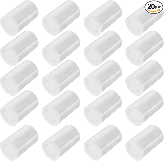 35mm Caliber Plastic Film Canisters-20pc (Clear)