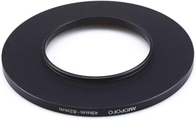 49mm to 82mm Metal Step Up Ring Adapter for Canon,for Nikon,for Sony,for Fuji,M4/3 Camera Lenses to UV,ND,CPL Camera Filters