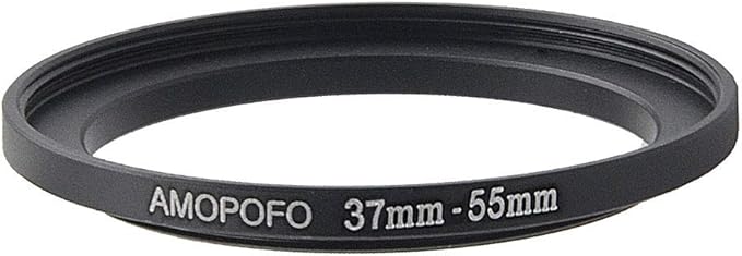 37 to 55mm Metal Step Up Ring Adapter for Canon,for Nikon,for Sony,for Fuji, Camera Lenses & UV,ND,CPL Camera Filters, Made from CNC Machined Space Aluminum with Matte Black Electroplated Finish