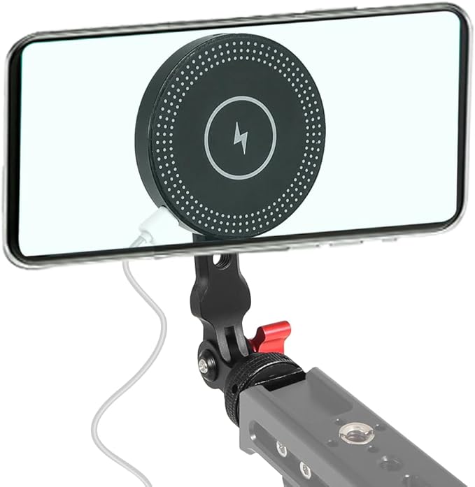 Magnetic Wireless Charger Mobile Phone Holder Stand Tripod Adapter Mount for Magnet Bracket (Charger Combo)