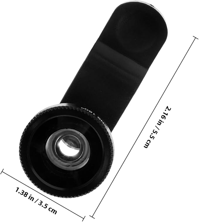 NOLITOY Universal Phone Camera Lens Kit with Clip – 3-in-1 Wide Angle, Macro, and Fisheye Lenses for Mobile Phones, Black, Portable Photo and Video Accessories for Smartphone Photography