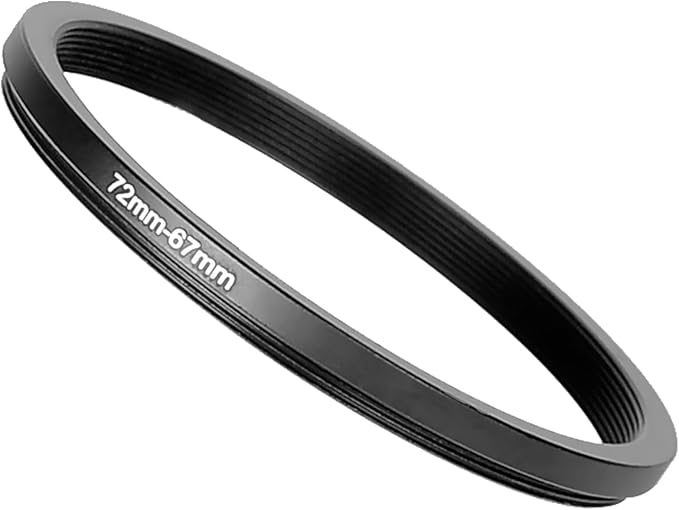 Step Down Rings 72mm to 67mm Metal Lens Filter Adapter Ring for All Brands, UV, ND, CPL 72mm Lens to 67mm Filter Size Accessories