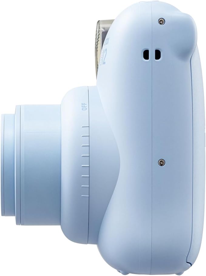 Fujifilm Instax Mini 12 Instant Camera Pastel Blue Bundle with Fuji Instax Mini Film Value Pack (60 Sheets) + Protective Carrying Case + Photo Album + Microfiber Cleaning Cloth