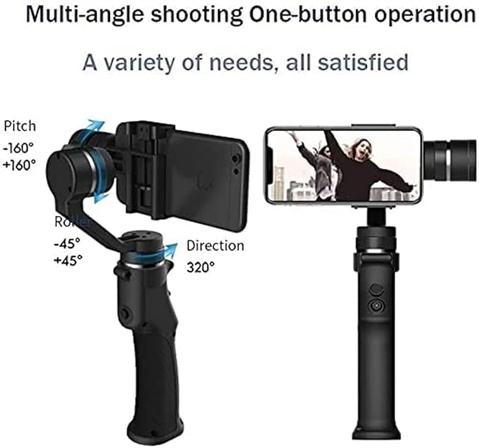3-Axis Gimbal Stabilizer for Smartphone Live Video Record with Sport Inception Mode Face Object Tracking Motion Time-Lapse